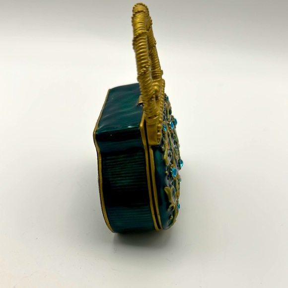 Unique Blue and Gold Handbag-shaped candle & mirror. - Picture 5 of 8